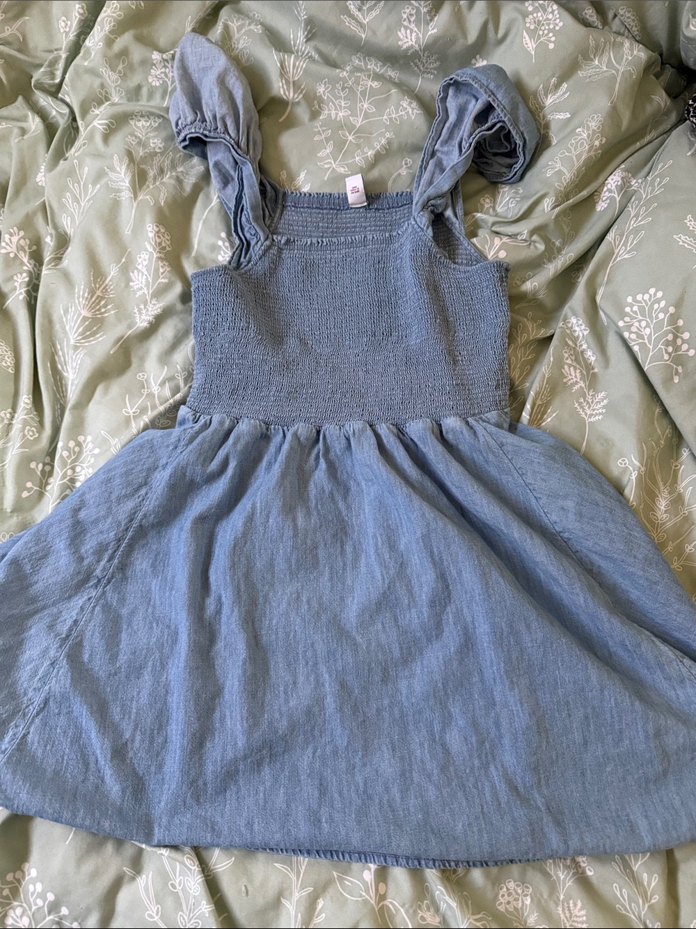 Light Blue womensSmocked Bodice Dress